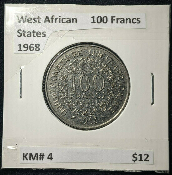 West African States 1968 100 Francs KM# 4   #671