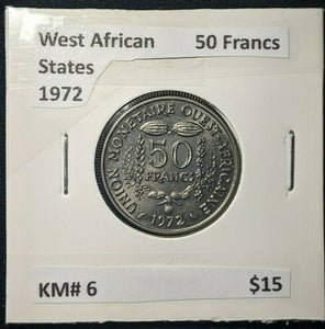 West African States 1972 50 Francs KM# 6   #674