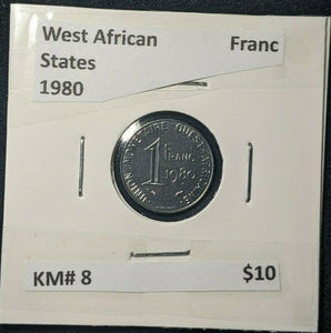 West African States 1980 Franc KM# 8   #680