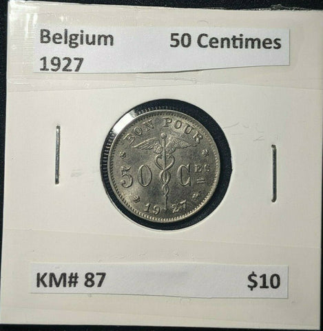 Belgium 1927 50 Centimes KM# 87    #379