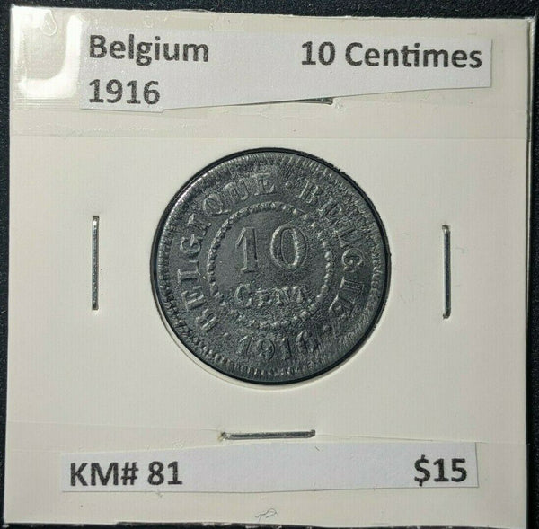 Belgium 1916 10 Centimes KM# 81    #380