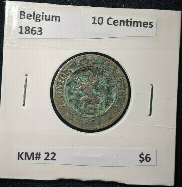 Belgium 1863 10 Centimes KM# 22    #395