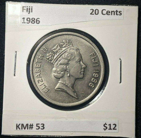 Fiji 1986 20 Cents KM# 53  #029
