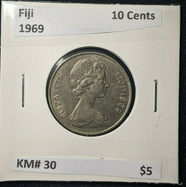 Fiji 1969 10 Cents KM# 30  #788