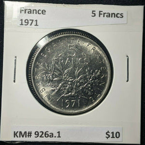 France 1971 5 Francs KM# 926a.1  #963