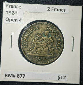 France 1924 Open 4 2 Francs KM# 877  #956