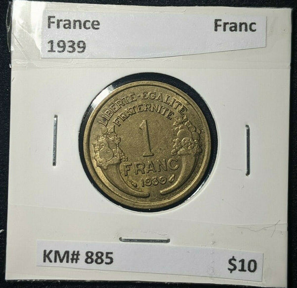 France 1939 Franc KM# 885  #833