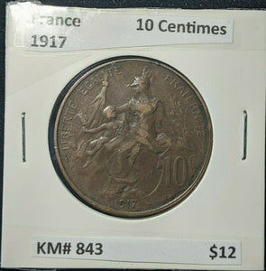 France 1917 10 Centimes KM# 843  #957