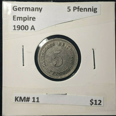 Germany Empire 1900 A 5 Pfennig KM# 11  #877  7A