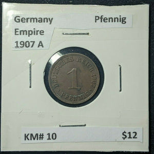 Germany Empire 1907 A Pfennig KM# 10  #875  7A