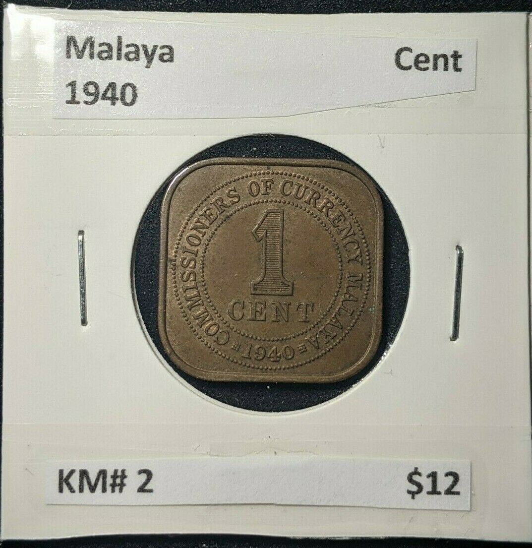 Malaya 1940 Cent KM# 2  #482