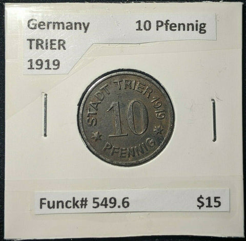 Germany THIER 1919 10 Pfennig Funck# 549.6  #867  8A