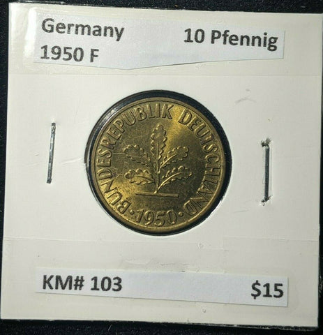 Germany 1950 F 10 Pfennig KM# 103  #878  8A