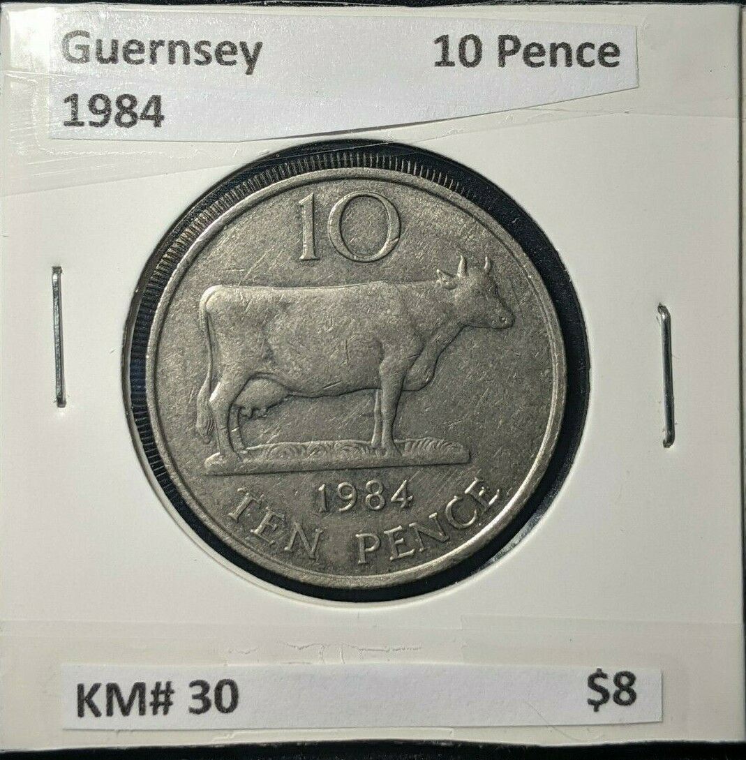Guernsey 1984 10 Pence KM# 30  #027  8B