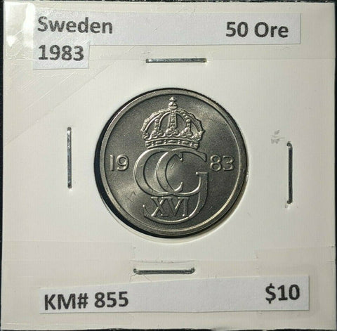 Sweden 1983 50 Ore KM# 855  #738