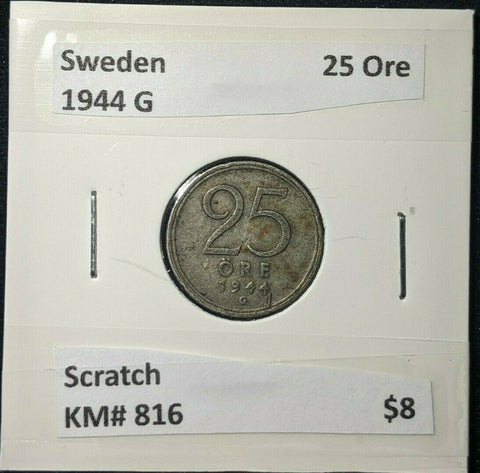 Sweden 1944 G 25 Ore KM# 816 Scratch  #637