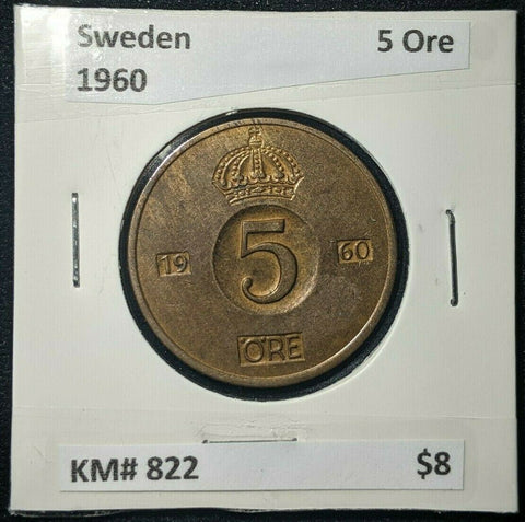 Sweden 1960 5 Ore KM# 822  #629