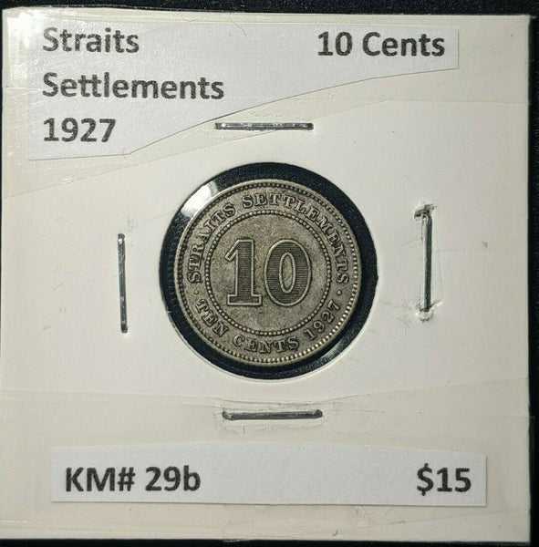 Straits Settlements 1927 10 Cents 10c KM# 29b   #466