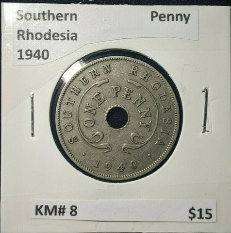Southern Rhodesia 1940 Penny 1d KM# 8   #260 #18A
