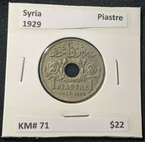Syria 1929 Piastre KM# 71 #343