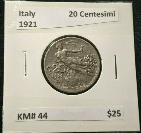 Italy 1921 20 Centesimi KM# 44 #001