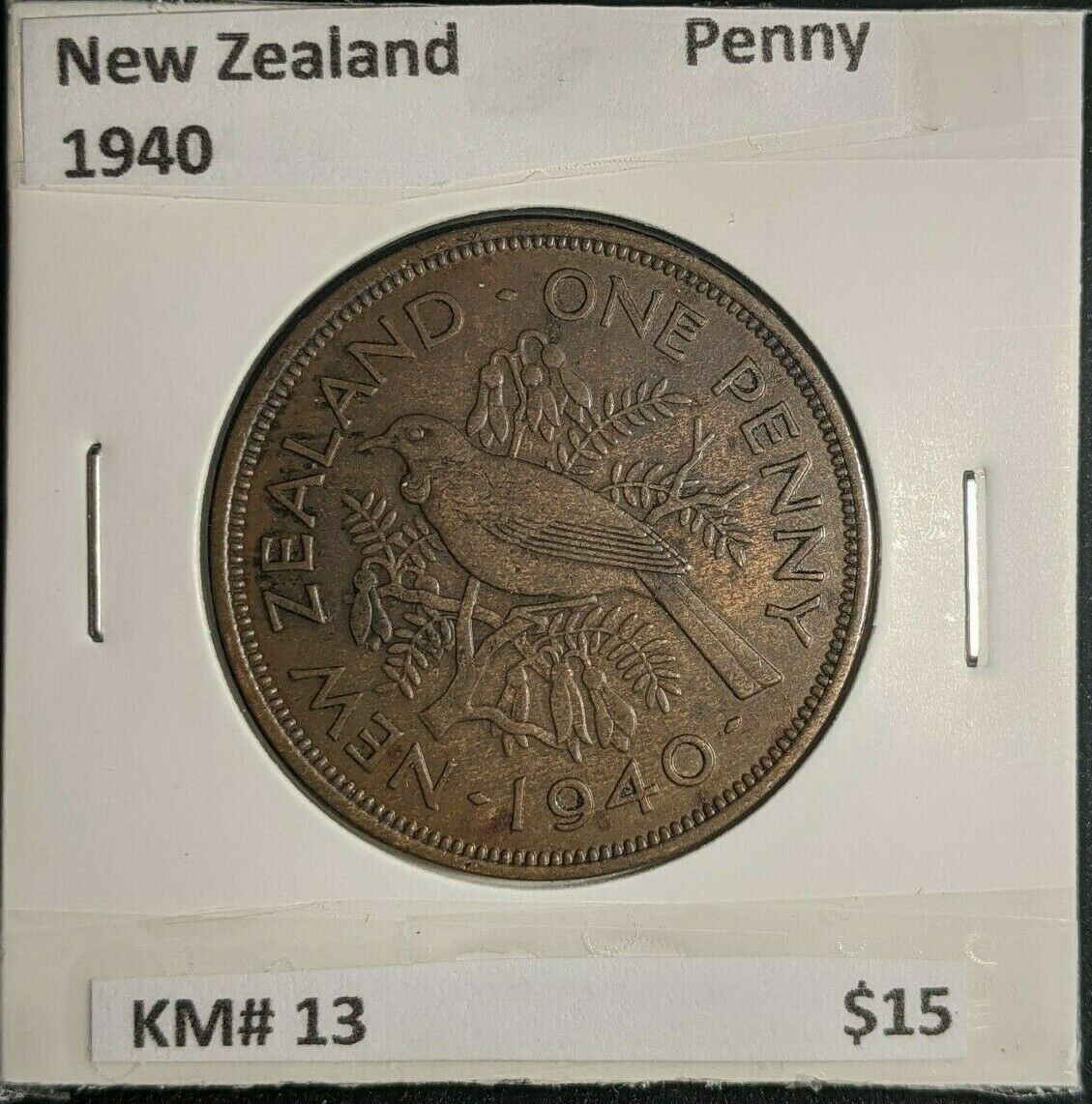 New Zealand 1940 Penny KM# 13 #223