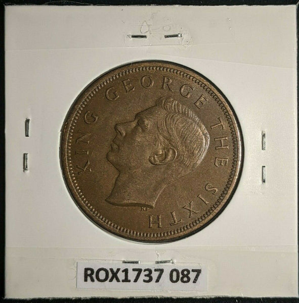 New Zealand 1951 Penny KM# 21 #087