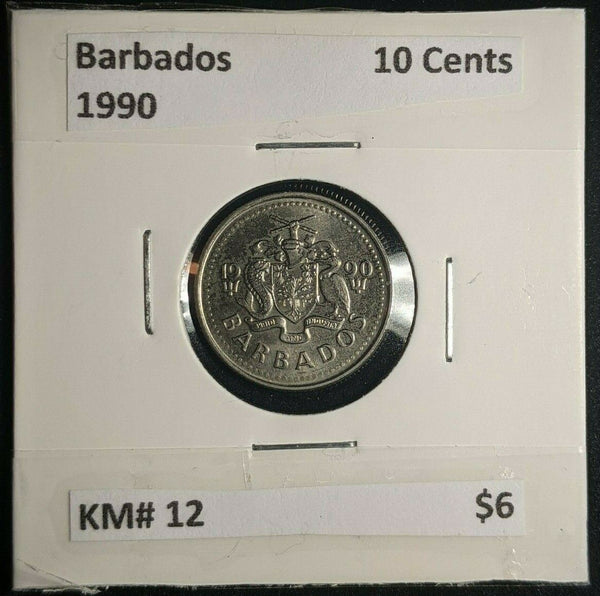 Barbados 1990 10 Cents KM# 12 #056