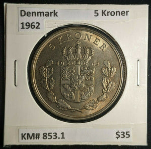 Denmark 1962 5 Kroner KM# 853.1 #0162