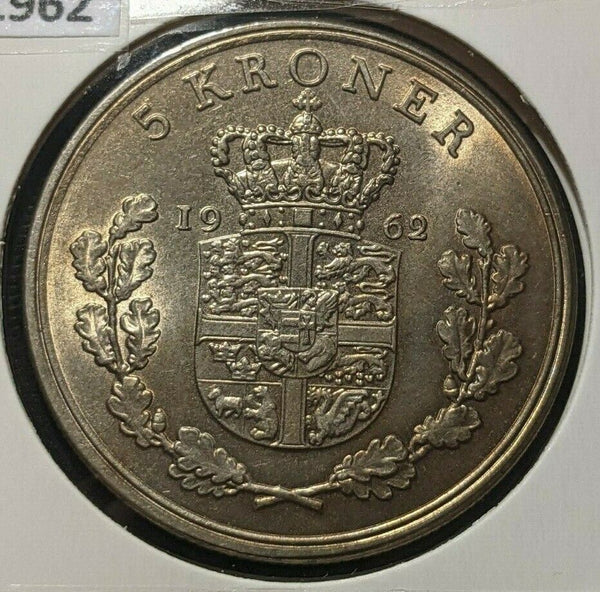 Denmark 1962 5 Kroner KM# 853.1 #0162