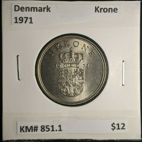 Denmark 1971 Krone KM# 851.1 #0178