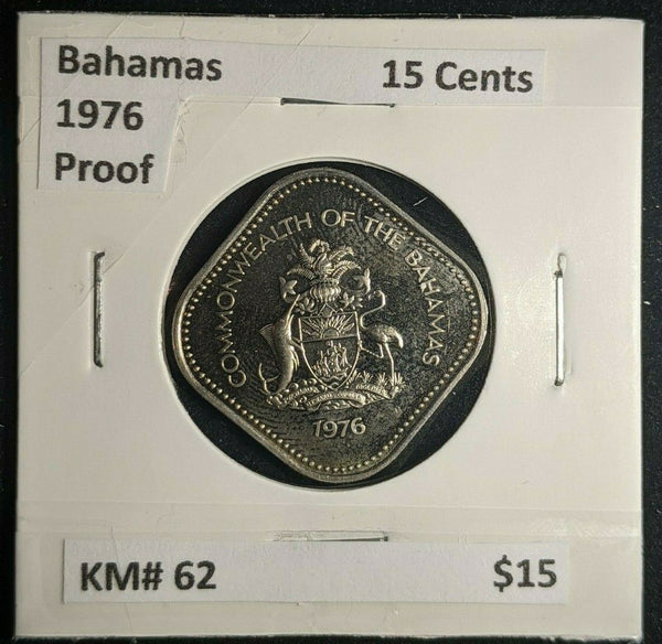 Bahamas Proof 1976 15 Cents KM# 62 #083