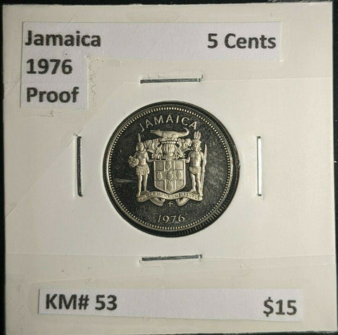 Jamaica Proof 1976 5 Cents KM# 53 #066  10A