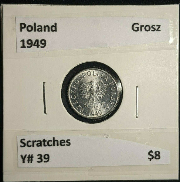 Poland 1949 Grosz Y# 39 Scratches #820