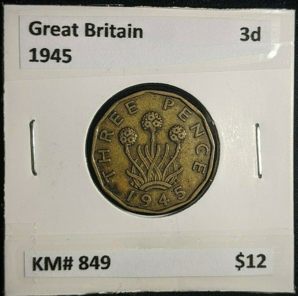 Great Britain 1945 3d Threepence KM# 849 #883