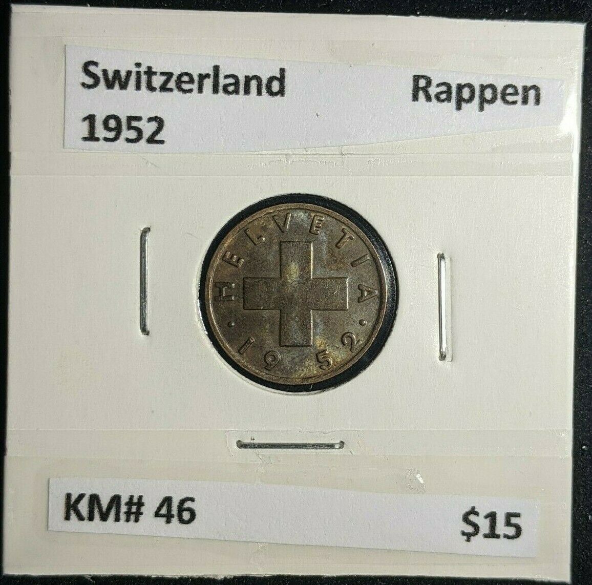 Switzerland 1952 Rappen KM# 46 #124    #12A