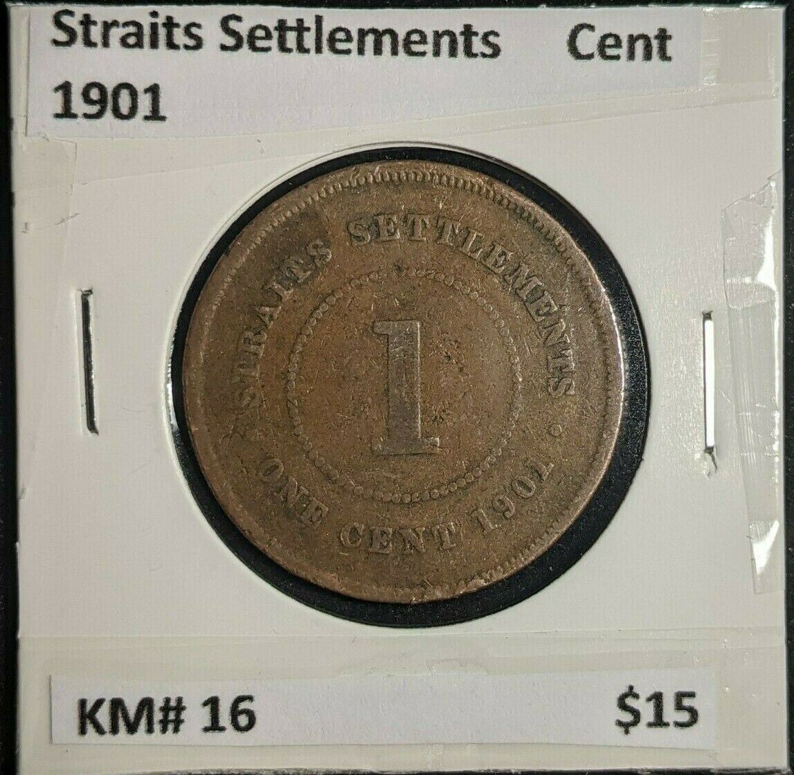 Straits Settlements 1901 Cent KM# 16 #1974