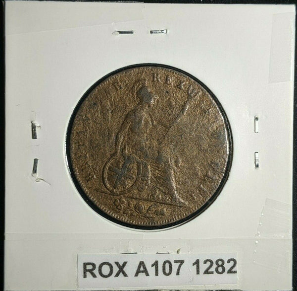 Great Britain 1826 1/2 Penny KM# 692 Corroded #1282