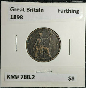 Great Britain 1898 Farthing 1/4d KM# 788.2 #1897