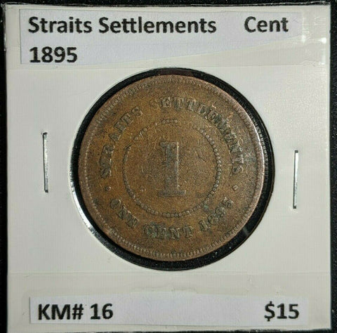 Straits Settlements 1895 Cent KM# 16 #1337