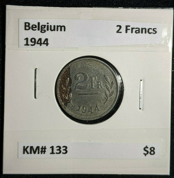 Belgium 1944 2 Francs KM# 133 #1947