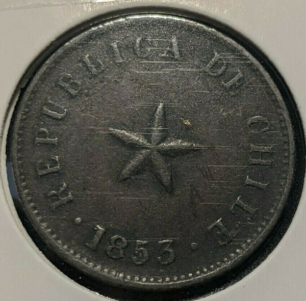 Chile 1853 1/2 Centavo KM# 126  #1423