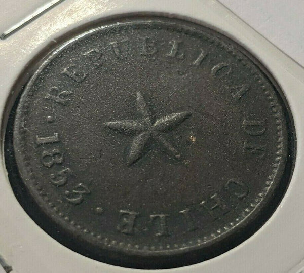 Chile 1853 1/2 Centavo KM# 126  #1423