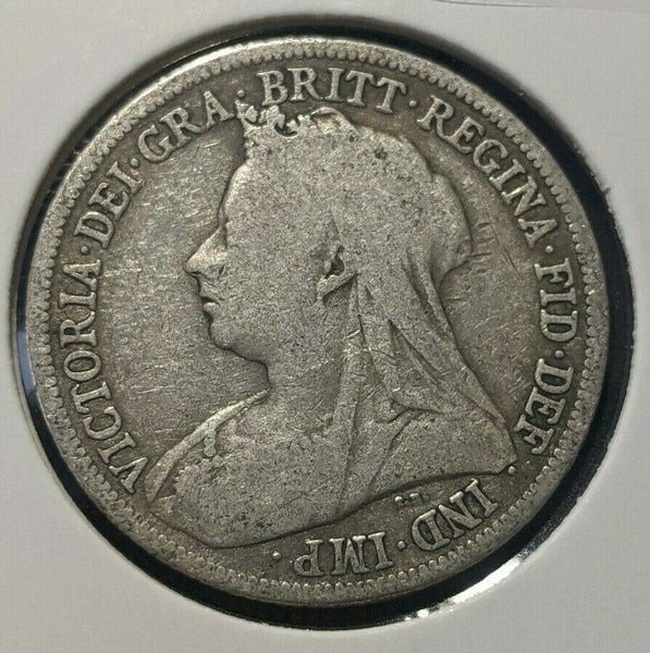 Great Britain 1896 Shilling KM# 780 Scratches #1895
