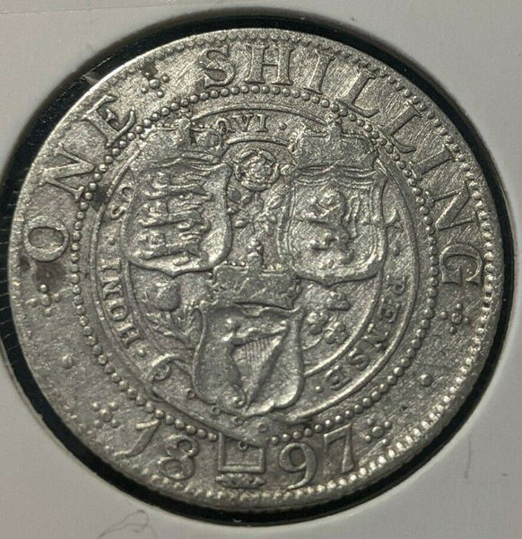 Great Britain 1897 Shilling KM# 780 Scratches #1882