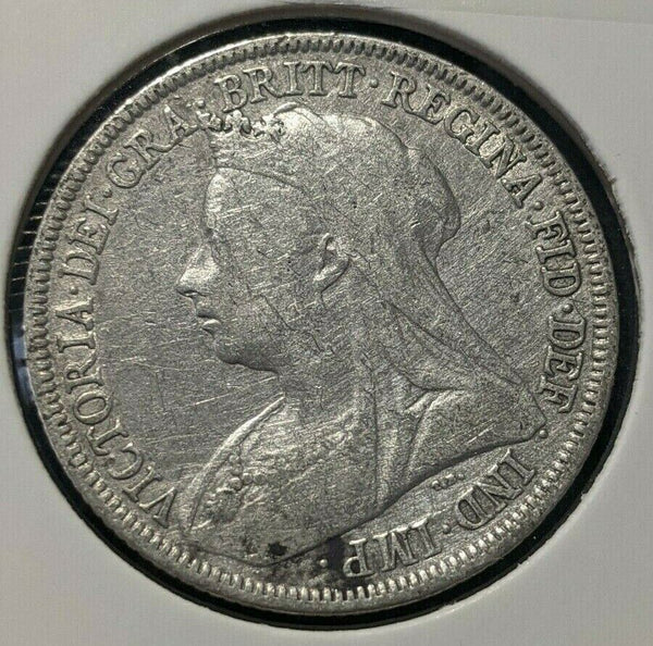 Great Britain 1897 Shilling KM# 780 Scratches #1882