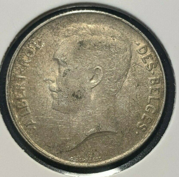 Belgium 1914 Franc KM# 73.1 Cleaned #711