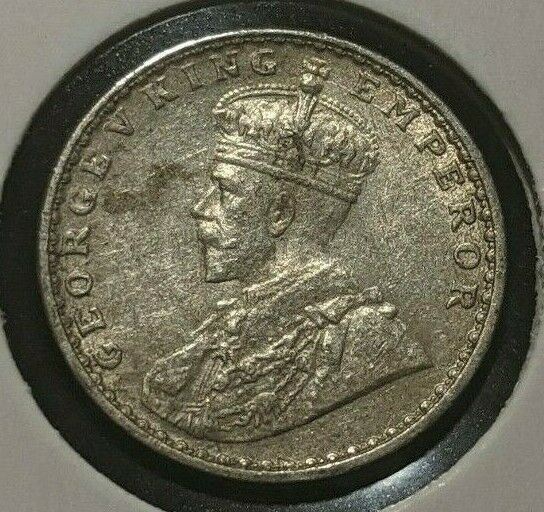 India 1917 C 2 Annas KM# 515 Cleaned #346