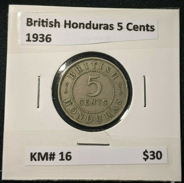 British Honduras 5 Cents KM# 16  #002