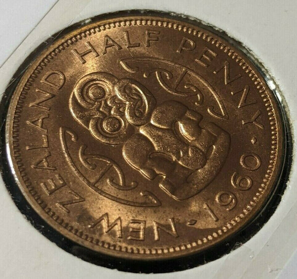 New Zealand 1960 Half Penny 1/2d KM# 23.2 #032